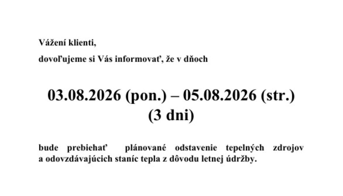 letna udrzba 2026